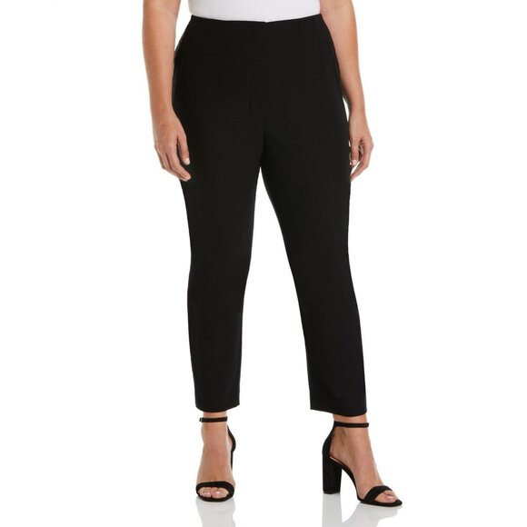 NWT Ella Rafaella Womens Plus Size Straight Leg Pants LRBSC101R2 18W Black - Picture 1 of 6